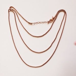 Origami Owl 36-38" rose gold cube chain